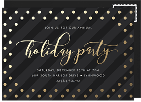 'Golden Dots' Holiday Party Invitation