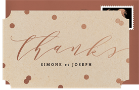 'Confetti Bliss' Wedding Thank You Note