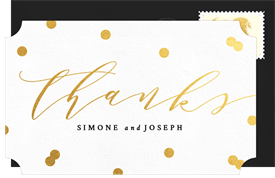 'Confetti Bliss' Wedding Thank You Note