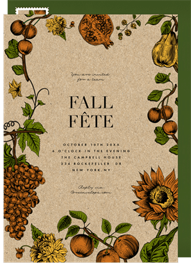 'Fall Fête' Business Invitation