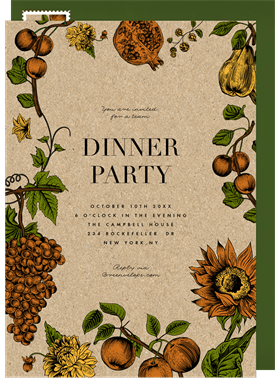 'Fall Fête' Dinner Invitation