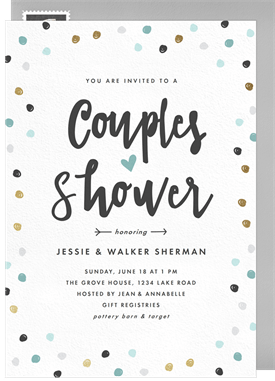 'Couples Confetti' Bridal Shower Invitation
