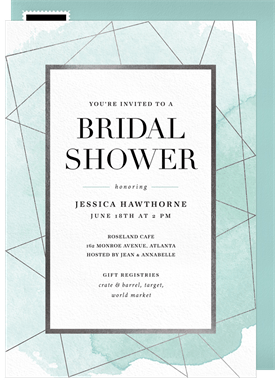'Foiled Watercolor' Bridal Shower Invitation