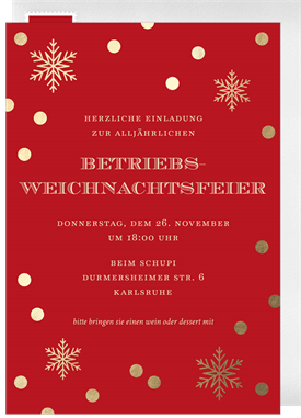 'The Foiled Snowflake' Business Holiday Party Invitation