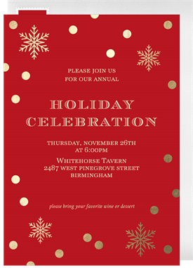 'The Foiled Snowflake' Business Holiday Party Invitation