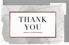 'Foiled Watercolor' Bridal Shower Thank You Note