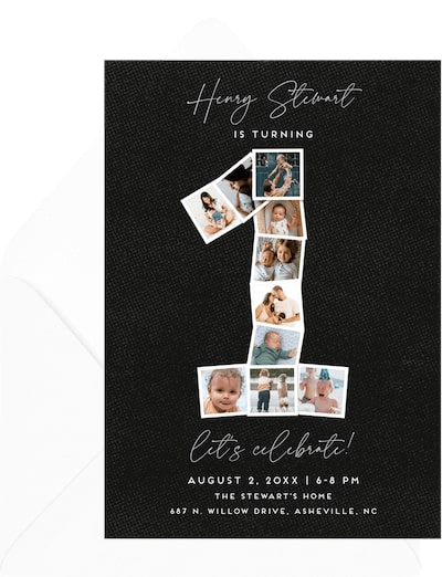 1 Milestone Collage Invitation