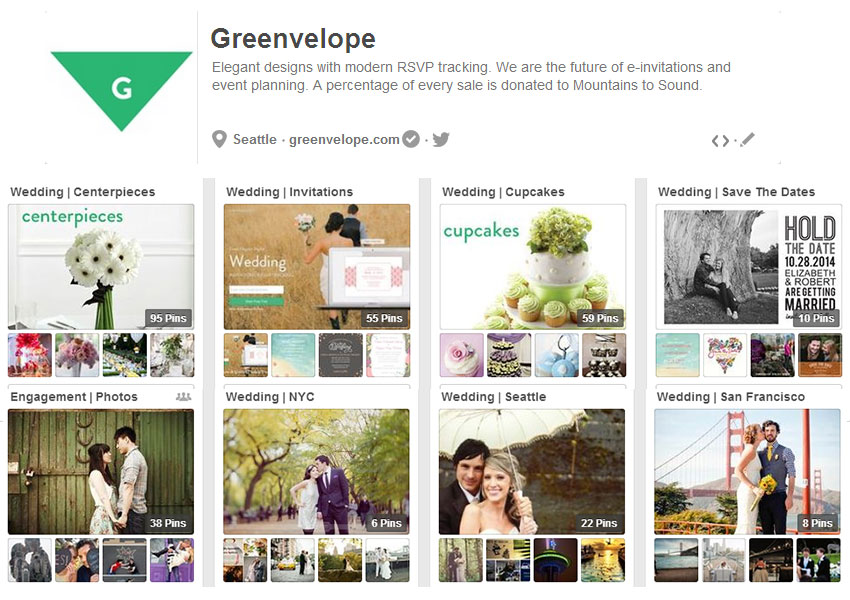 Greenvelope Pinterest Social Media