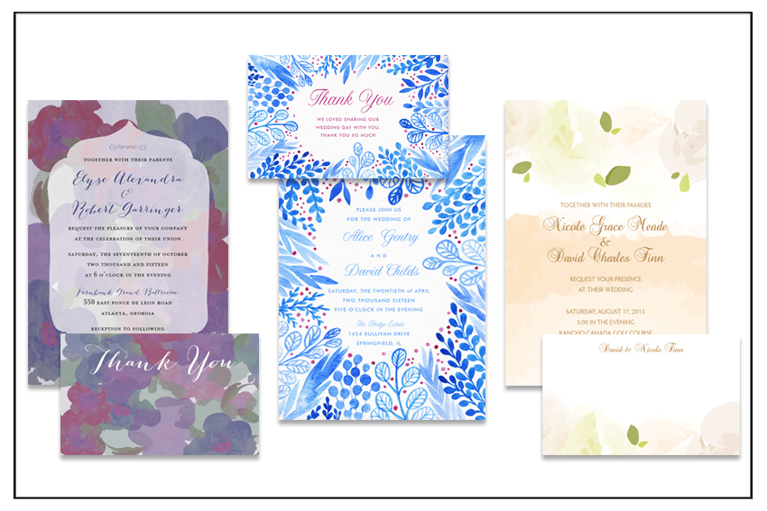 watercolor invitations