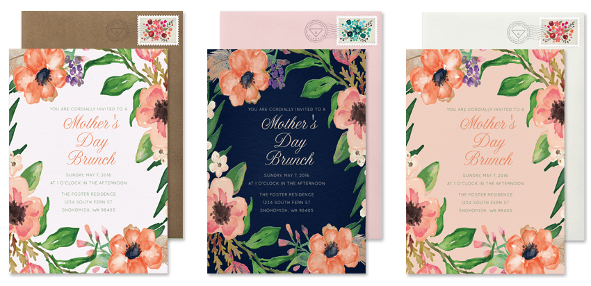 Mother's Day invitations and brunch invitations