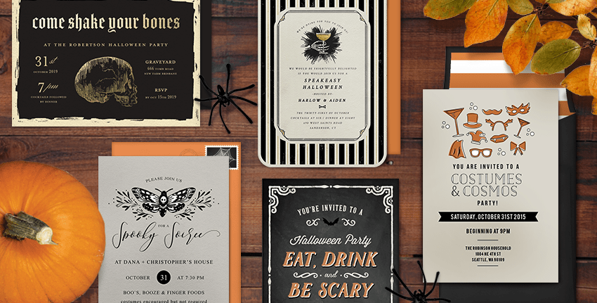 Halloween Party themes and invites