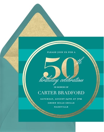 50th Celebration Invitation
