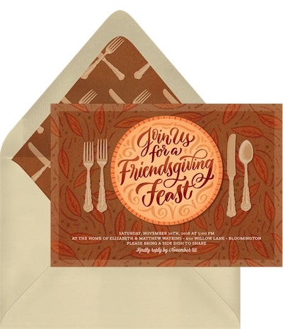 A Friendsgiving Feast Invitation