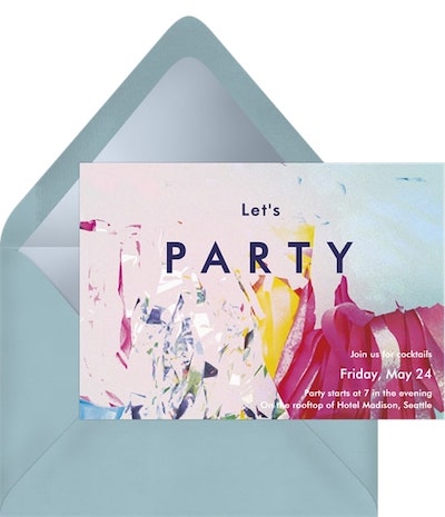 Abstract Color Pop Invitation