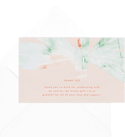 Abstract Dragonfly Thank You Note