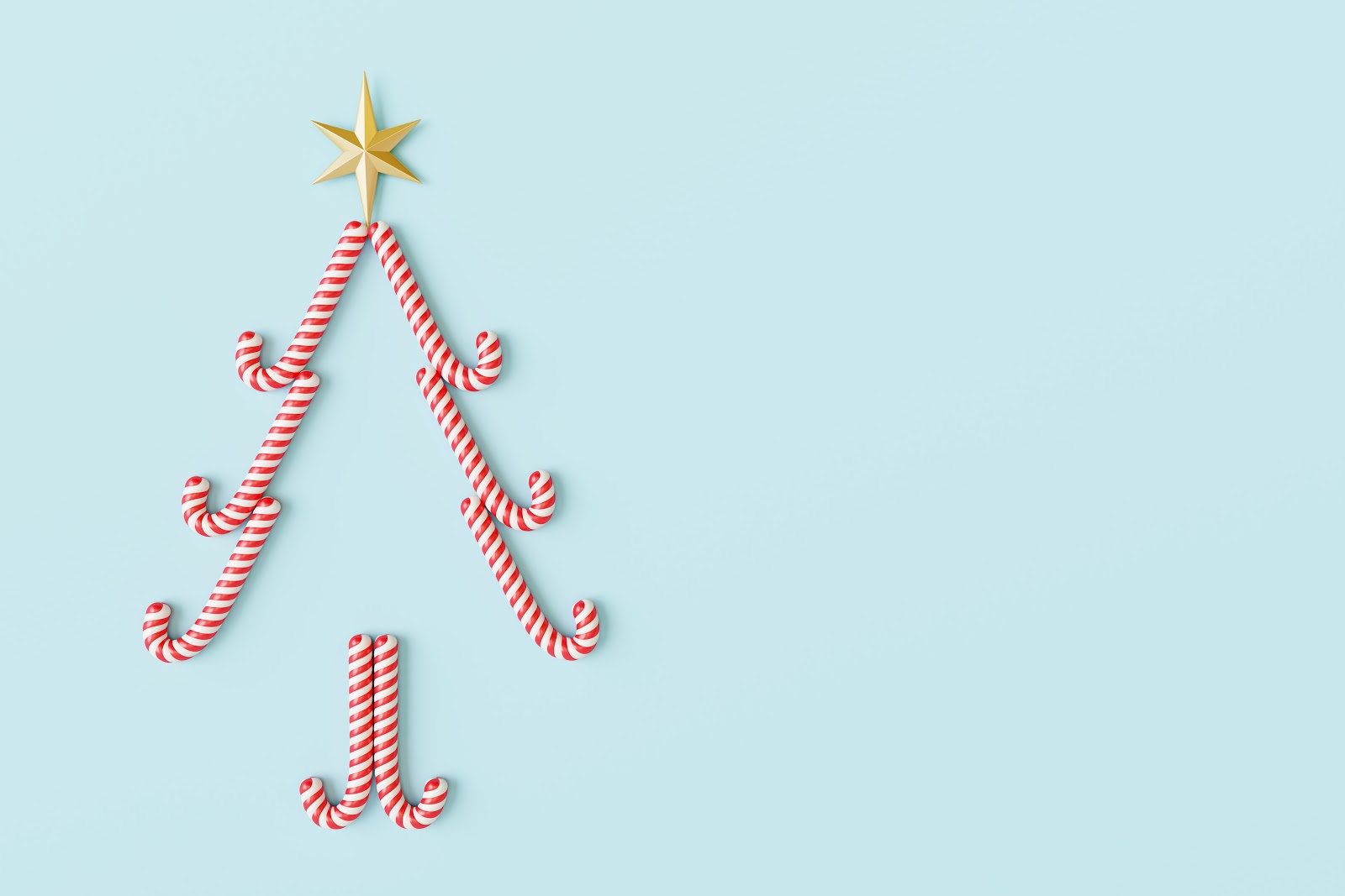 Christmas decorating ideas: A Christmas tree made out of candy canes