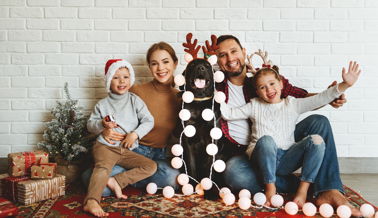 Wonderful Family with their dog