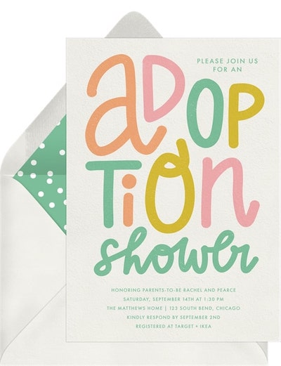Adoption Shower Invitation