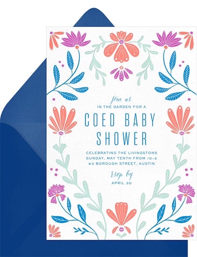 When to have a baby shower: Agave Invitation