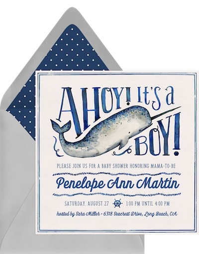 Ahoy It's a Boy Invitation