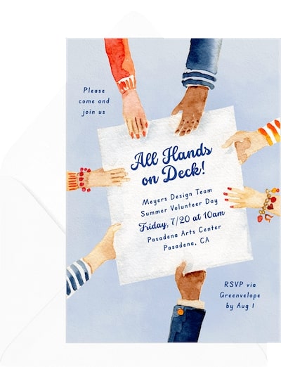 Community building activities: All Hands on Deck Invitation