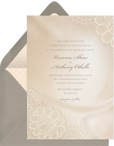 Wedding invitations with RSVP cards: Amelie Invitation