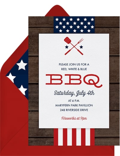 Americana BBQ Invitation