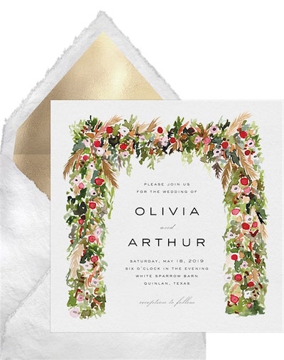 Arched Greenery Invitation