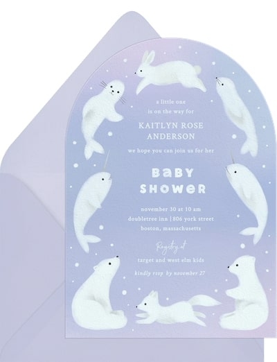 Arctic Animals Invitation