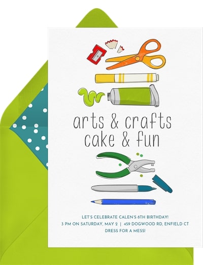 Arts & Crafts Invitation