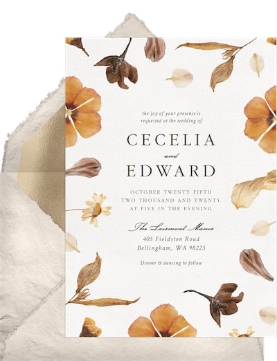 Autumn Florals Invitation