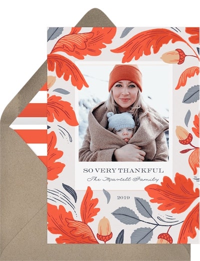 Thanksgiving greetings: Autumnal Frame Card