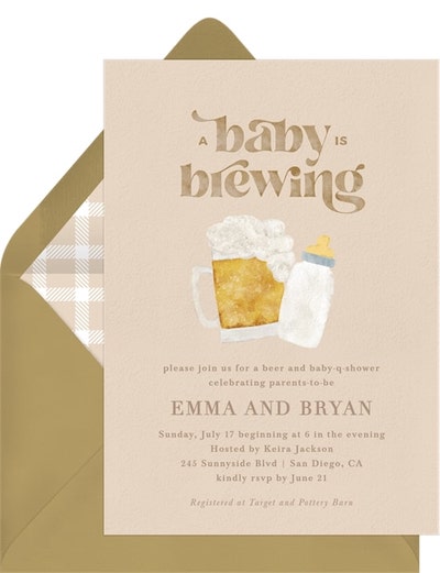 Baby Is Brewing Invitation