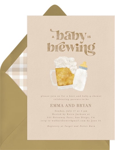 Baby Is Brewing Invitation