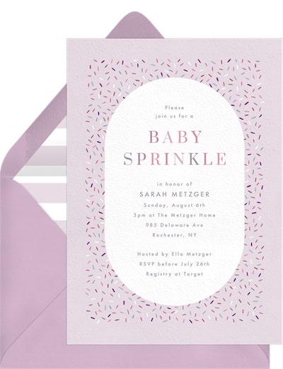 Baby Sprinkle Frame Invitation