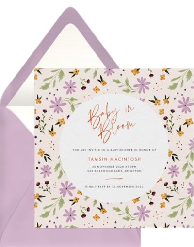 Spring baby shower themes: Baby in Bloom Invitation