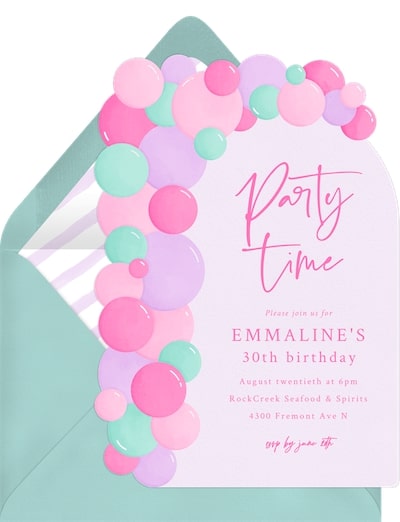 Balloon Arch Invitation