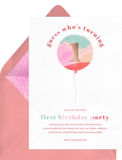 Balloon Fun Invitation