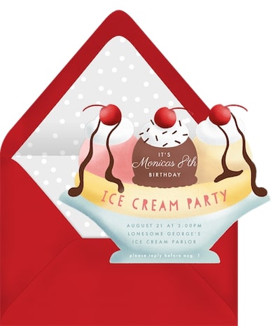 Banana Split Invitation