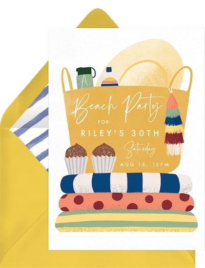 Beach Essentials Invitation