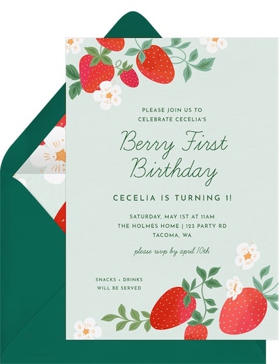Berry Excited Invitation