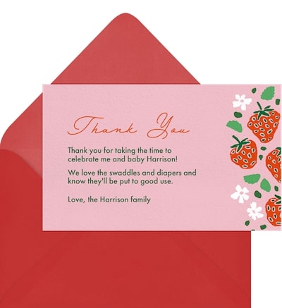 Berry Sweet Thank You Note