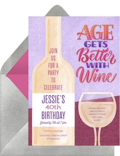 Better With Wine Invitation