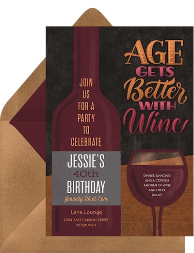 Better With Wine Invitation