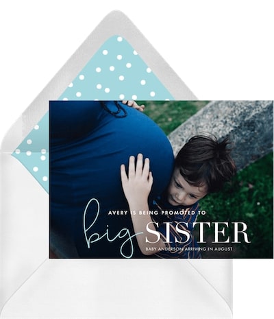 Big sister announcement: Big Sibling Announcement
