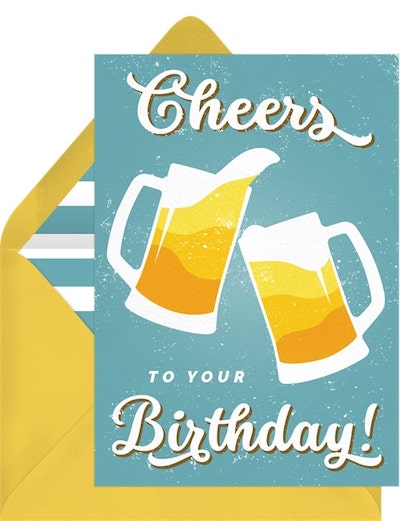 Happy birthday wishes for him: Birthday Cheers Card