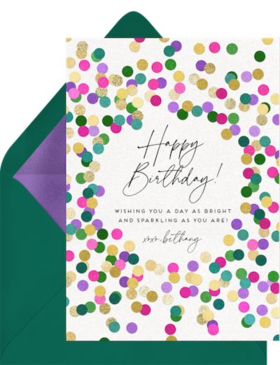Birthday Confetti Sparkles Card