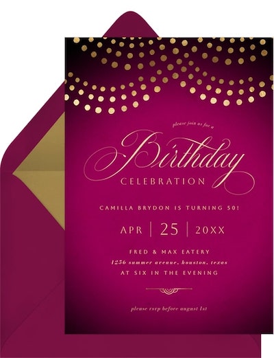 Birthday Festoons Invitation