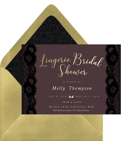 Black Lace Invitation