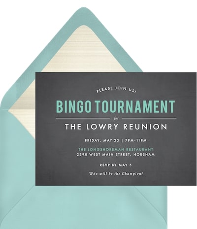 Blackboard Bash Invitation